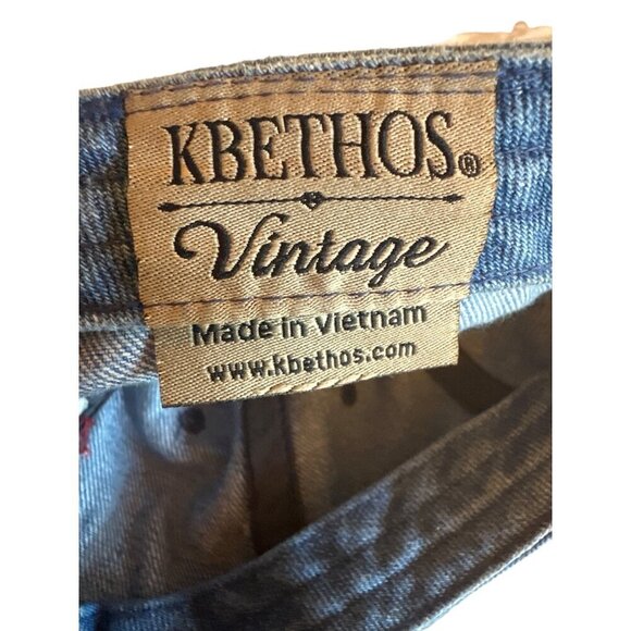 KBETHOS Distressed Denim Cap With Heart M N Embroidery Adjustable - Picture 5 of 6